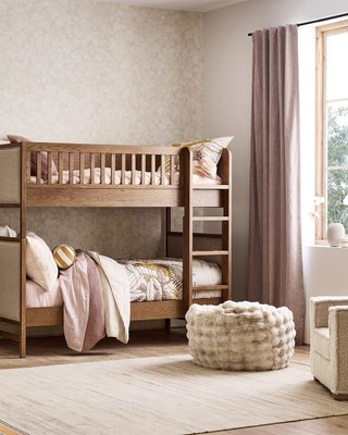 Beau Barley Brown Wood and Upholstered Kids Bunk Bed - image 9 of 10