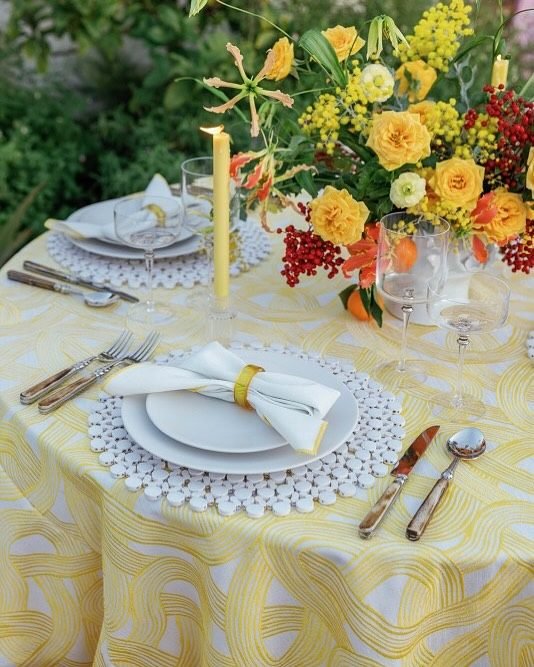 Viva Lemon Table Linen - Linen Rentals | Wedding Table Linen