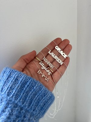 18K Gold Custom Nameplate Necklace - Luxe