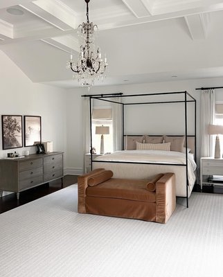 Dahlia Hand-Forged Steel Framed Upholstered Canopy Queen Bed - image 8 of 10