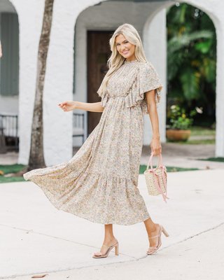 knee length dresses for ladies Ariven Asym Midi Dress main image 1