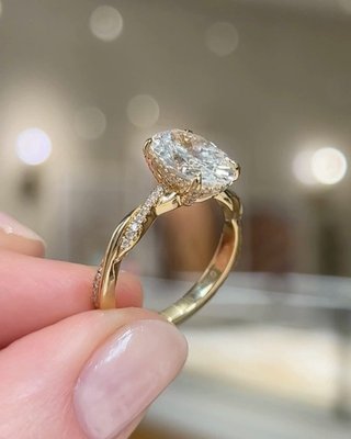 And the winner for the sparkliest ring of the week goes to the Petite Twisted Vine set with a 2.5 ct, D, VS1 Oval Lab Diamond. Send this to your friend who wants to get engaged in 2025.