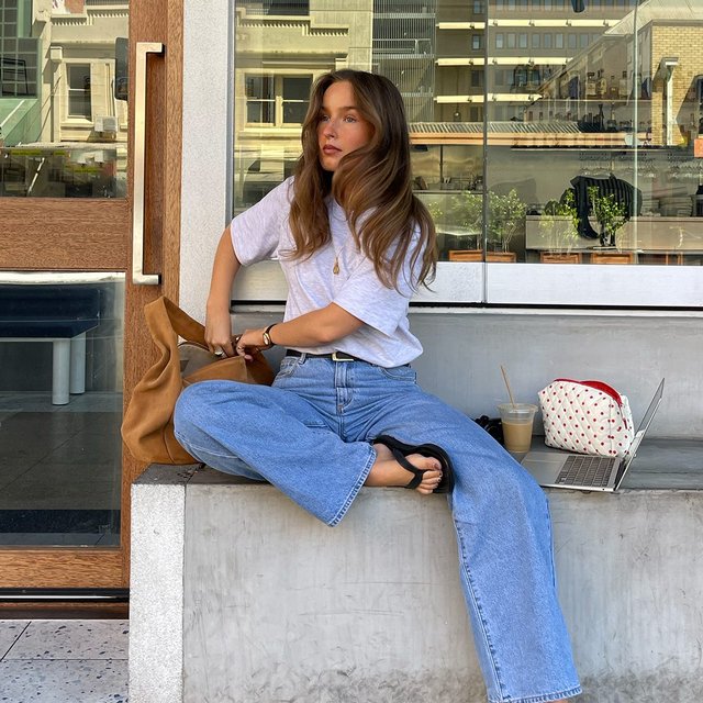 Perfect Stranger Oversized Basic Tee Grey Marle