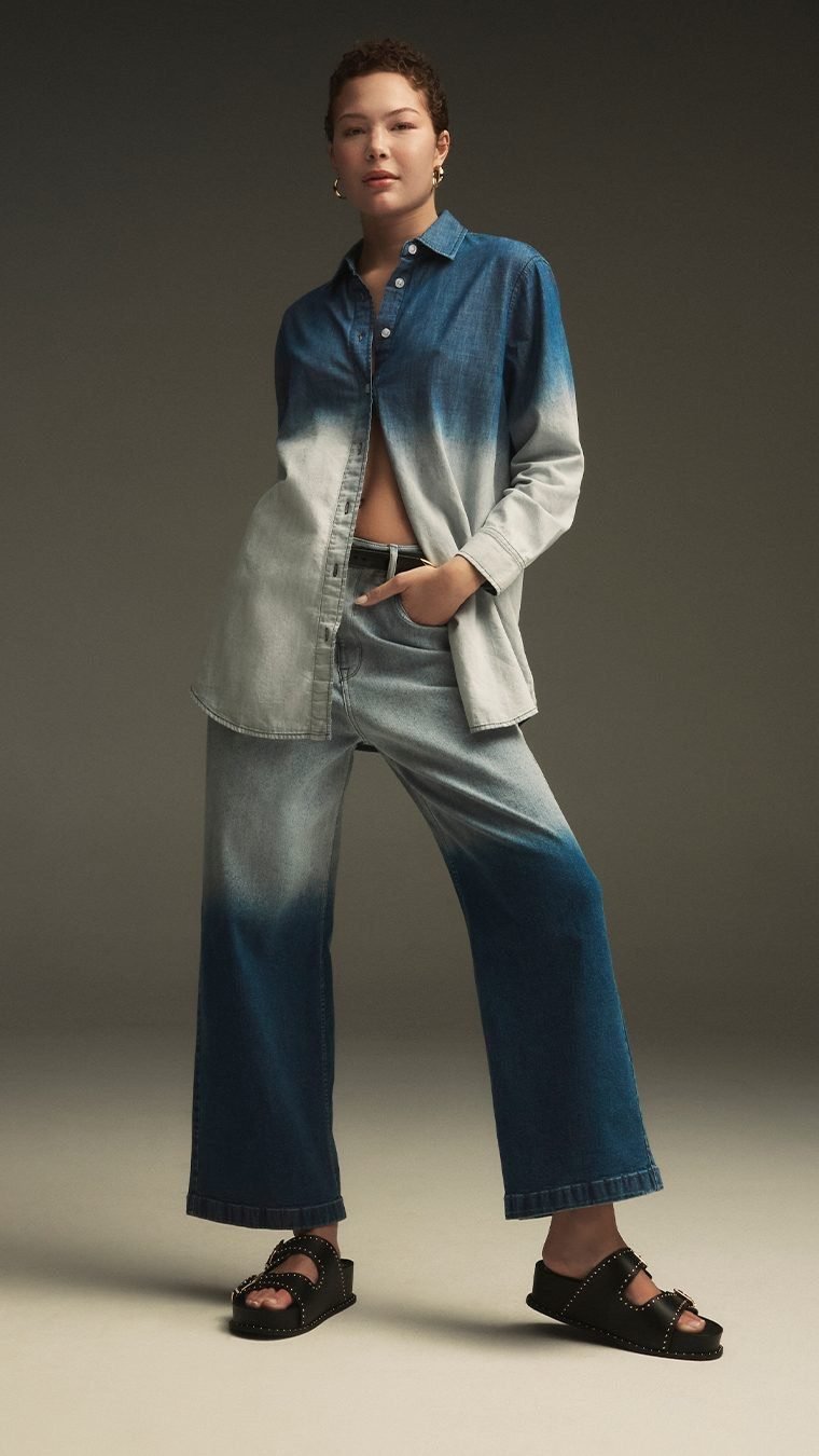 Gradient Dye Wide Leg Jeans – JJ Wash | Kenneth Cole