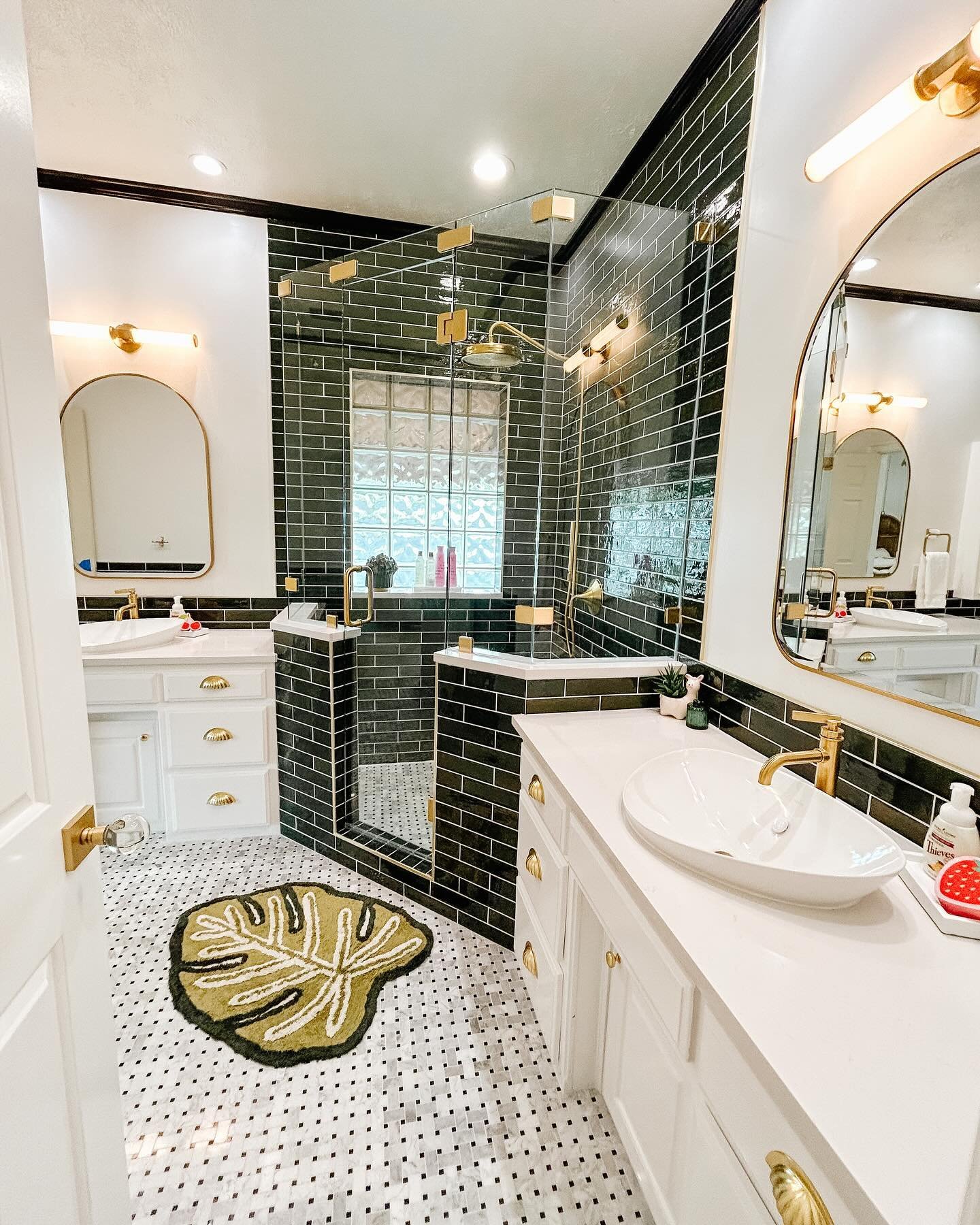 Green Monstera Shaped Tufted Bath Mat - World Market