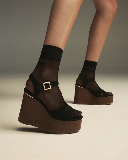 Taelyn Suede Platform Wedge Sandal
