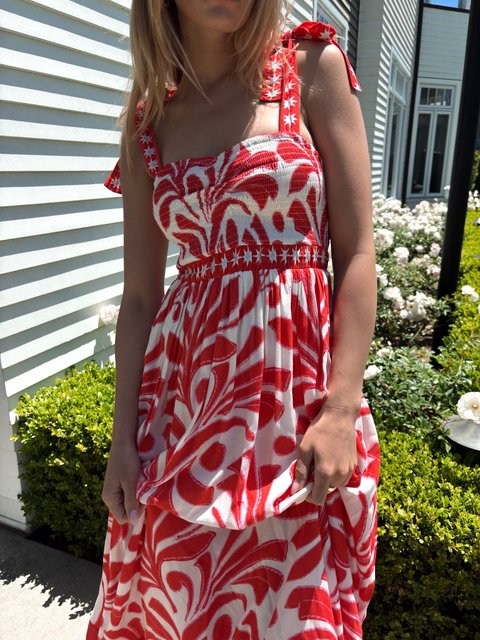 Little Cari Dress Sunshine Dunes | Girl's Maxi Dress | Beach Riot