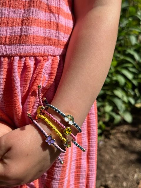 Somewhere Over The Rainbow Kids Bracelet Set - Rainbow Charm