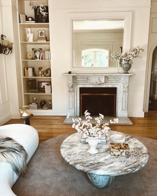 Cova Round Marbled Resin Indoor/Outdoor Coffee Table - image 10 of 10