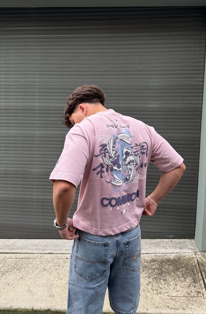 Common Need Sumi Cropped Heavyweight Easy Tee Purple Haze