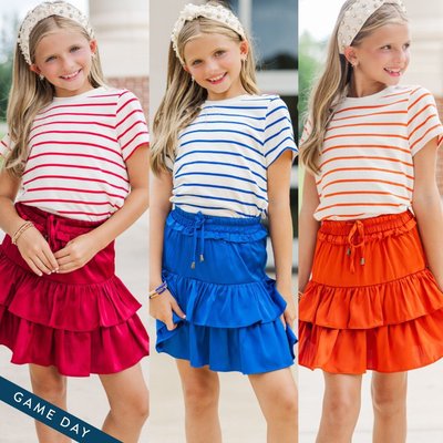 Striped, spirited, and so easy to wear! These tees bring fresh team vibes for school days, pep rallies, and cheering loud all season long! 🤍

$38 >> Girls: Lucky You Striped Tee

#girlsoutfitideas #girlsbacktoschool #girlsstyleinspo #girlstyleinspo #momsofgirls #southernmomstyle #ShoptheMintGirls #backtoschoolstyle #gameday #gamedayoutfit