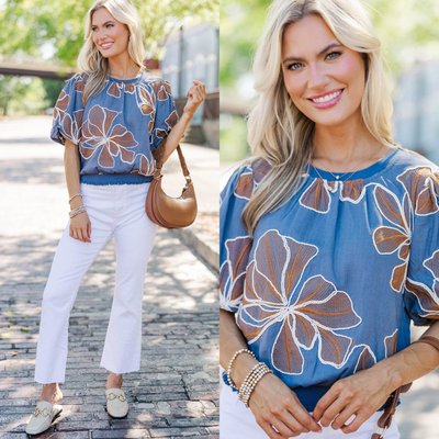 Fresh florals meet effortless style 💙 This blue floral blouse is perfect for early fall days—easy to wear now with shorts and later with jeans.

>> Styled In Stems Blue Floral Blouse

#shopthemint #boutique #onlineshopping #styledaily #getthelook #everydayfashion