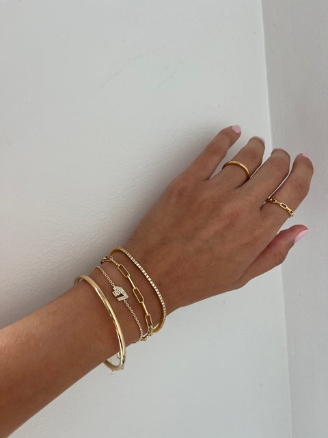 Varsity Number Custom Bracelet - One Gold Station