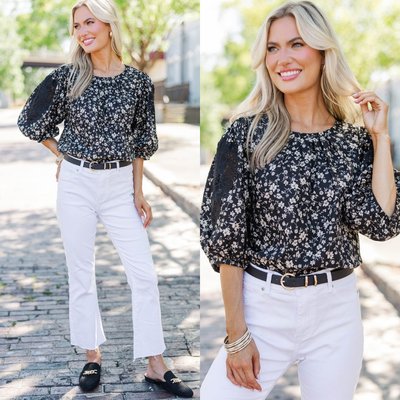 Chic black with delicate ditsy florals 🖤 Perfect for workdays, lunch dates, or stylish fall afternoons.

>> Wildest Dreams Black Ditsy Floral Blouse

#shopthemint #boutique #onlineshopping #styledaily #getthelook #everydayfashion