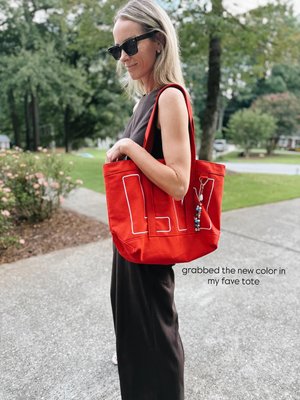 Alpha Custom Tote - Cherry Red