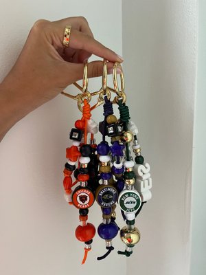 NFL Beaded Bag Charm - Chicago Bears