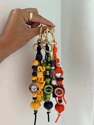 NFL Beaded Bag Charm - Seattle Seahawks