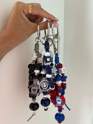 NFL Beaded Bag Charm - Indianapolis Colts