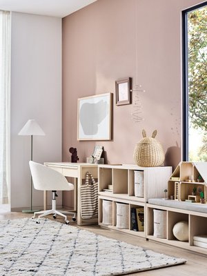 Ever Simple Set of 2 Modular White Wood Kids Open Bookcases with Hutches - image 6 of 7