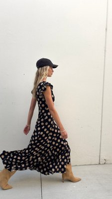 Beach Riot | Elodie Dress Midnight Polka Dot | Polka Dot Maxi Dress | Beach  Riot