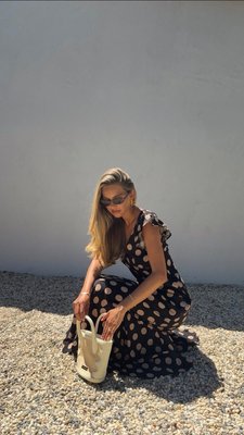 Beach Riot | Elodie Dress Midnight Polka Dot | Polka Dot Maxi Dress | Beach  Riot