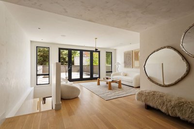 Socca 67'' Taupe Sheepskin Upholstered Bench - image 11 of 14