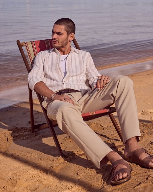 Island Stripe Textured Shirt