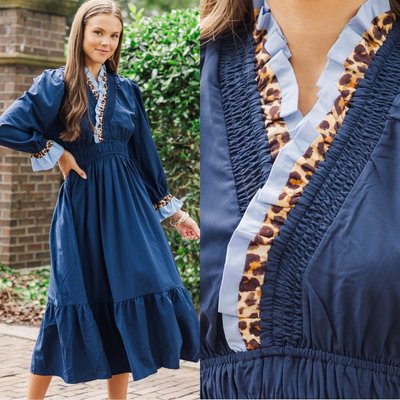 Classic, elegant, and made for all the best fall moments 💫 This dress features a timeless navy hue with a flattering flowy fit—perfect for family photos, special occasions, or simply feeling your best this season.

>> Inner Beauty Shines Navy Midi Dress