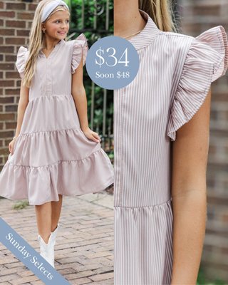 Exclusive Sunday Selects, exclusively hers 🤎 The Harvest Bloom Striped Midi—made for picture-ready days and family moments. Shop her one-day pricing now… tomorrow, it’s back to full price ⏳

$34 Today >> Girls: Harvest Bloom Brown Striped Midi Dress