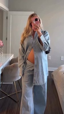 Restock 🩵 Our denim favorites are back! No stretchy panels, just thoughtfully designed pieces you’ll wear through pregnancy and beyond…

#maternitydenim #denimstyle #matchingset