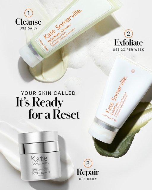 Let this be your sign to reset, you deserve it💫

🫧 ExfoliKate Daily Foaming Cleanser — your daily pore detox
💚 ExfoliKate Intensive Treatment — 2-minute facial, 2x per week
🤍 KateCeuticals Total Repair Cream — smooth, firm + deeply hydrate daily