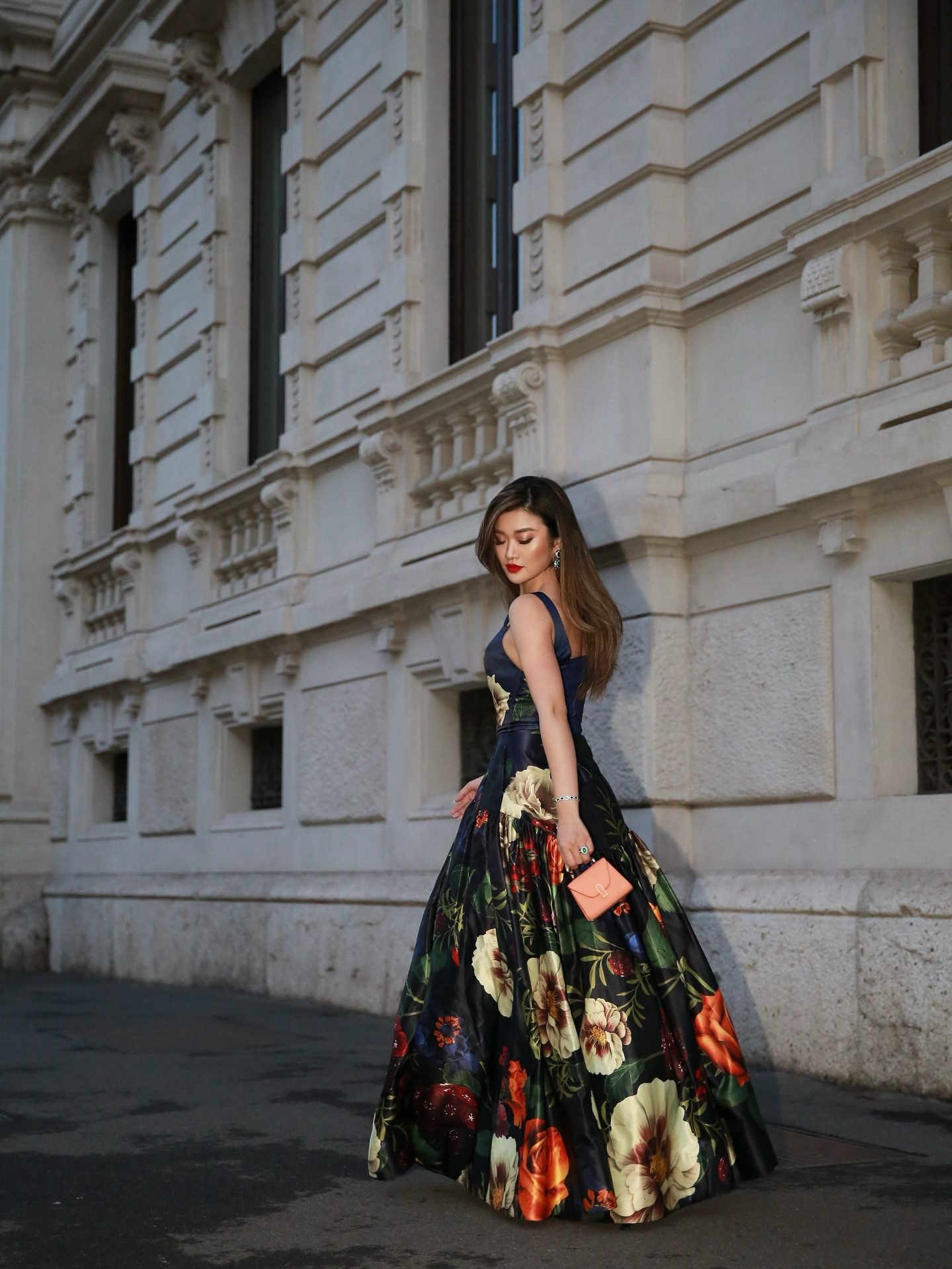 MAXINE EMBELLISHED GOWN in MAGIC GARDEN GRADIENT | ALICE + OLIVIA