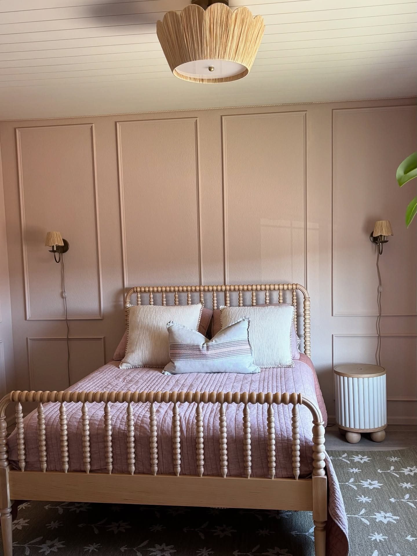 Jenny Lind Maple Wood Spindle Queen Kids Bed Frame + Reviews