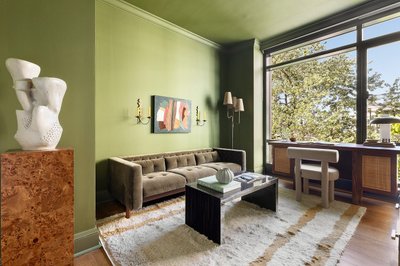 Marconi 81.5" Tufted Green Velvet Sofa by Gianfranco Frattini - image 10 of 11