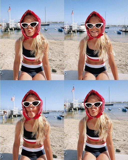 Little Mackenzie & Heidi Set Americana Colorblock