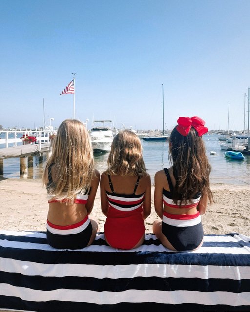 Little Mackenzie & Heidi Set Americana Colorblock