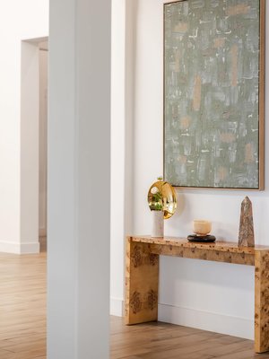 Niche 70" Neutral Burl Wood Console Table - image 7 of 11