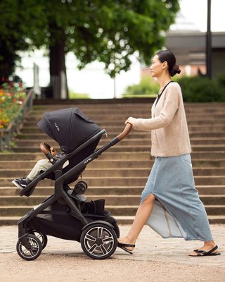 Nuna ® DEMI ™ next Light Brown Hazelwood Baby Stroller with Ride-Along Board - image 12 of 13