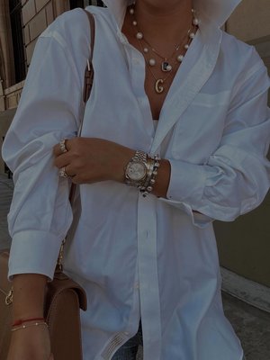 Pavé Bubble Initial Necklace - Clear/Gold