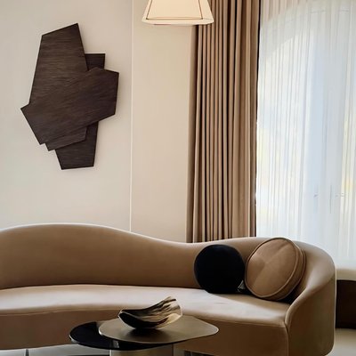 Curvo 96.5" White Performance Fabric Sofa by goop - image 13 of 15