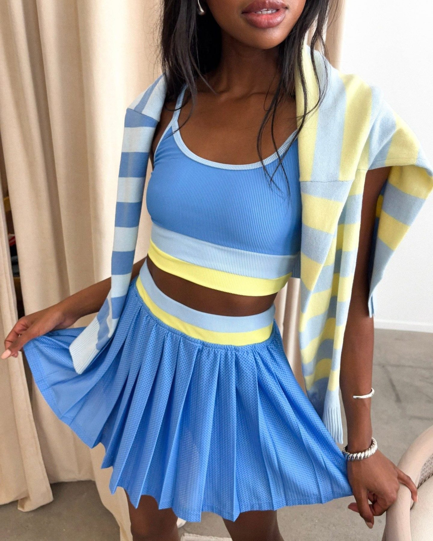 Beach Riot | Eva Top Marina Blues Colorblock | Bikini Top | Beach Riot