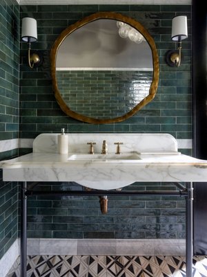 Abel Brass Round Wall Mirror 48" - image 12 of 15