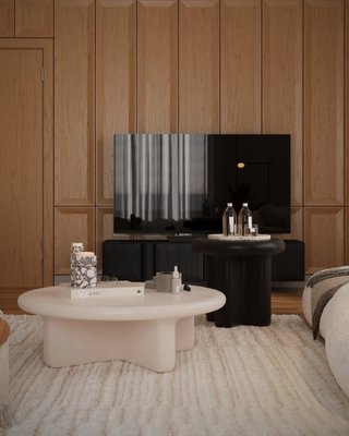 Bodene Round Black Resin Side Table - image 6 of 9