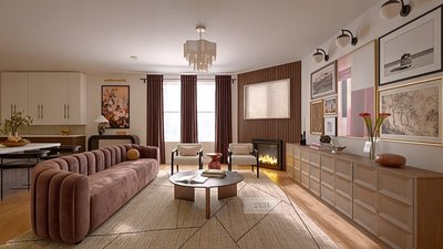 Fitz 72.5" Channeled White Boucle Loveseat - image 12 of 13