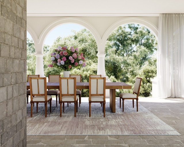 Crafted to endure, styled to impress. This Ives rug blurs the line between indoor elegance and outdoor ease.