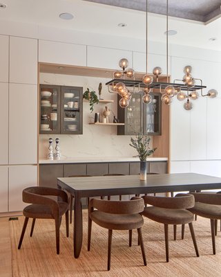 Lisette Brown Performance Fabric Dining Armchair - image 9 of 13