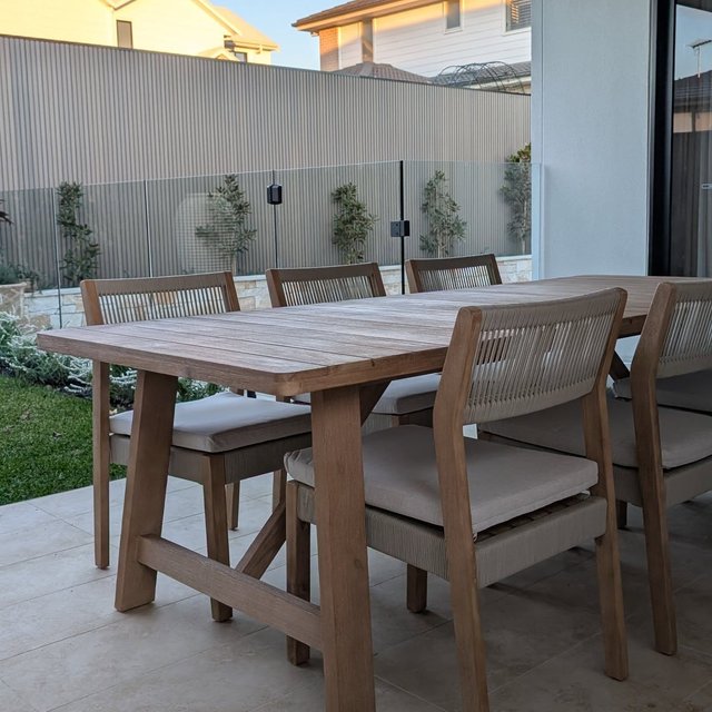 After months of searching, I finally found the perfect outdoor setting freedom_australia. I always knew I wanted wood elements to bring warmth to the space, especially against the white exterior and neutral tiles.
This setup is the ideal addition to our alfresco area just in time for spring and summer. The beautiful wood grain and rope details on the chairs create the perfect blend of style and comfort.
#freedom_australiaYES #freedomaustralia #freedomoutdoorsetting #alfresco #outdoorcourtyard #outdoorstyling