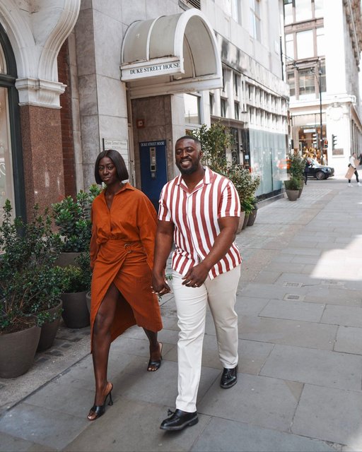 Sunday best never looked so good. See how @kwadwobenko and @flaviabenko match their looks together. 🧡