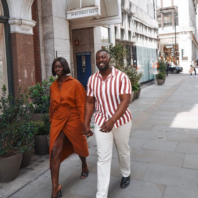 Sunday best never looked so good. See how @kwadwobenko and @flaviabenko match their looks together. 🧡