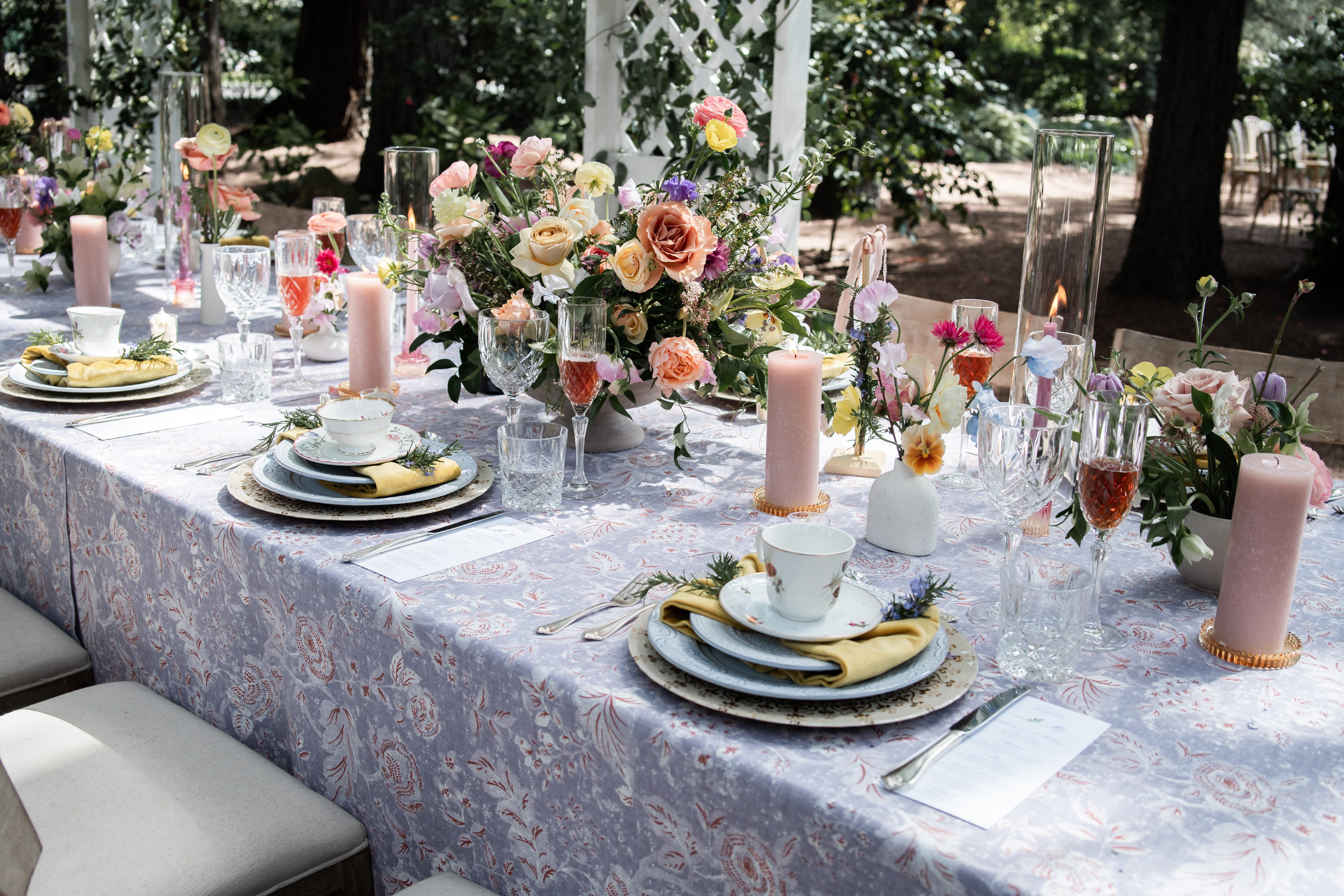 Meadow Elderberry Table Linen - Linen Rentals | Wedding Table